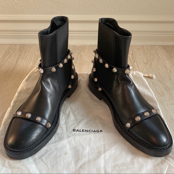 balenciaga studded boots